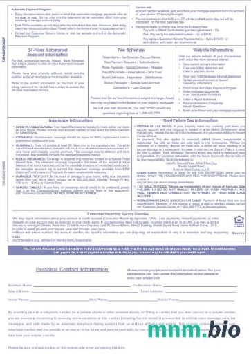 ZEA Abu Dhabi Bank Alfalah wyciąg z kredytu hipotecznego w formatach Word i PDF, 3 strony 3